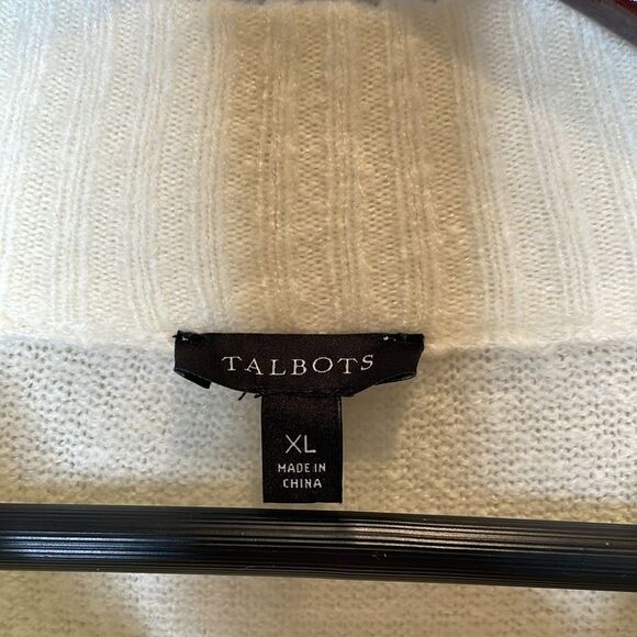 Talbots Cozy Fair Isle Mockneck Sweater XL - Picture 4 of 7